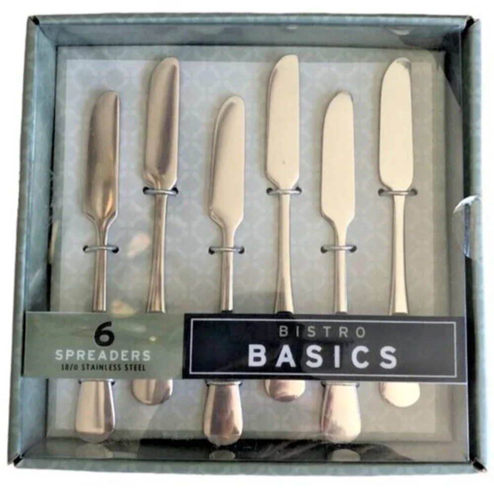 Bistro Basics Jam Cheese Spreaders Stainless Steel Charcuterie 5.5